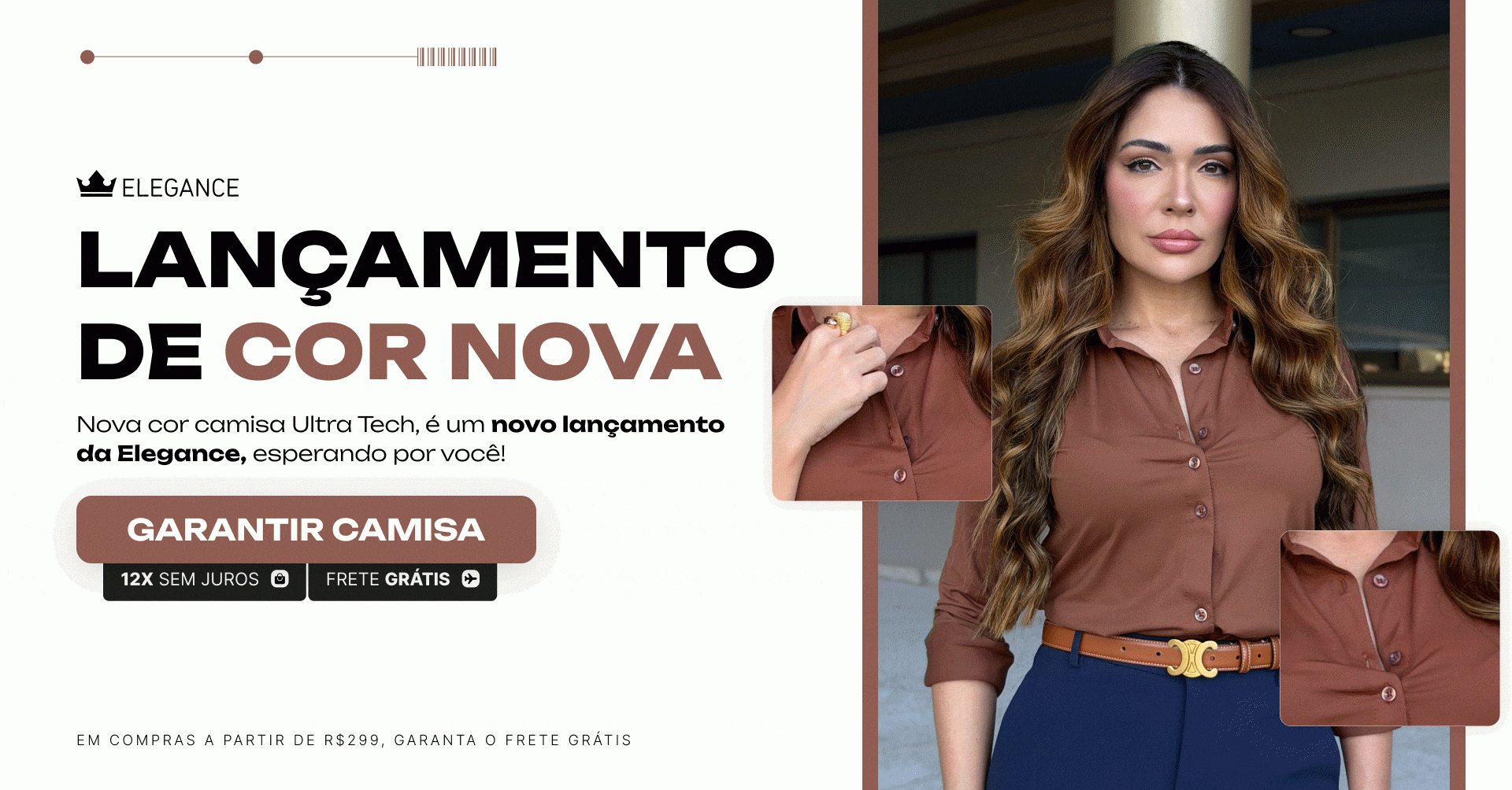 lançamento camisa social feminina