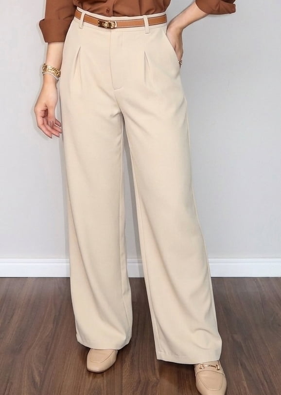 CALÇA ALFAIATARIA FEMININA OFF WHITE