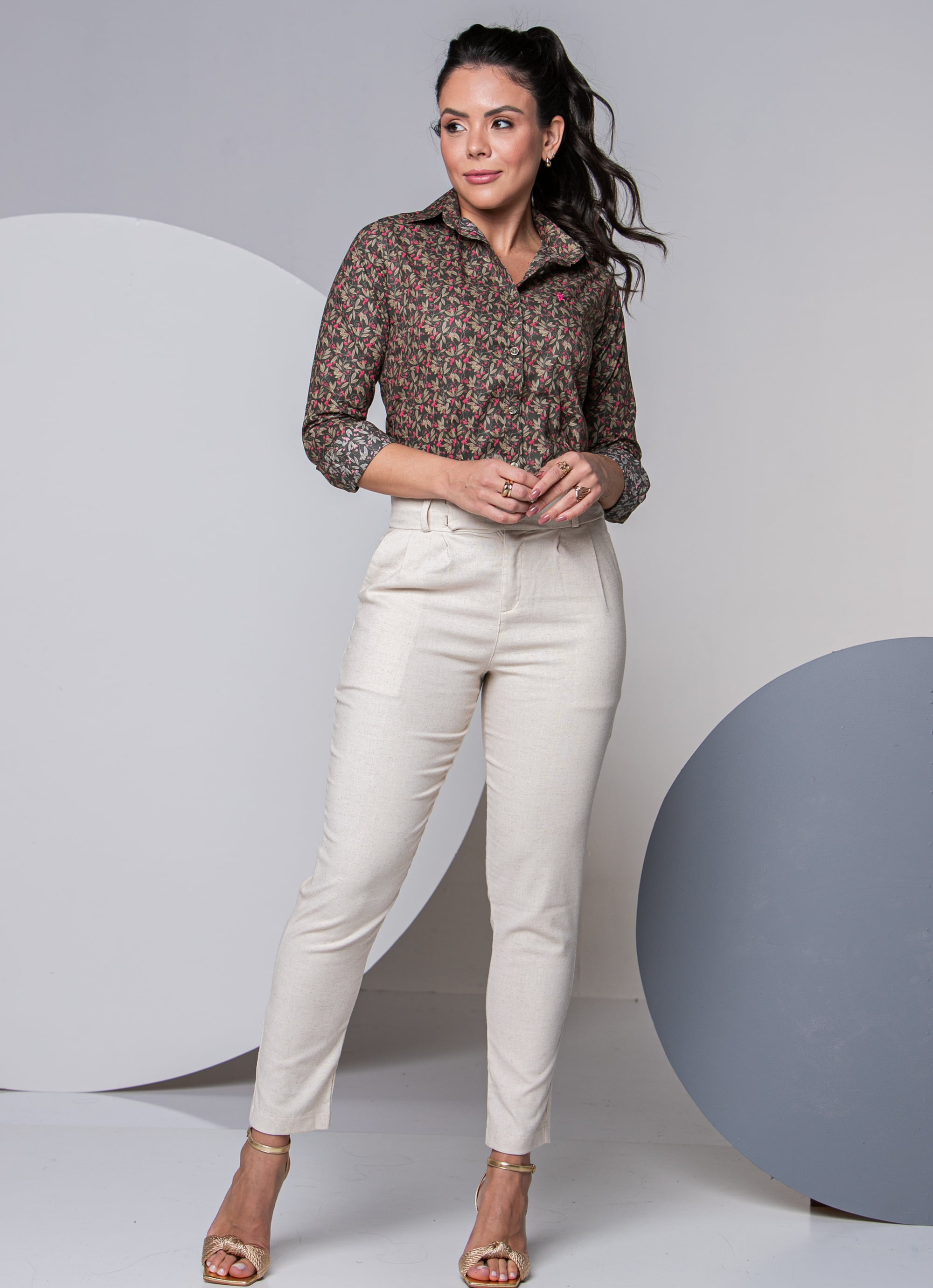 CAMISA FEMININA SOCIAL MANGA LONGA FLORENÇA - Elegance camisas