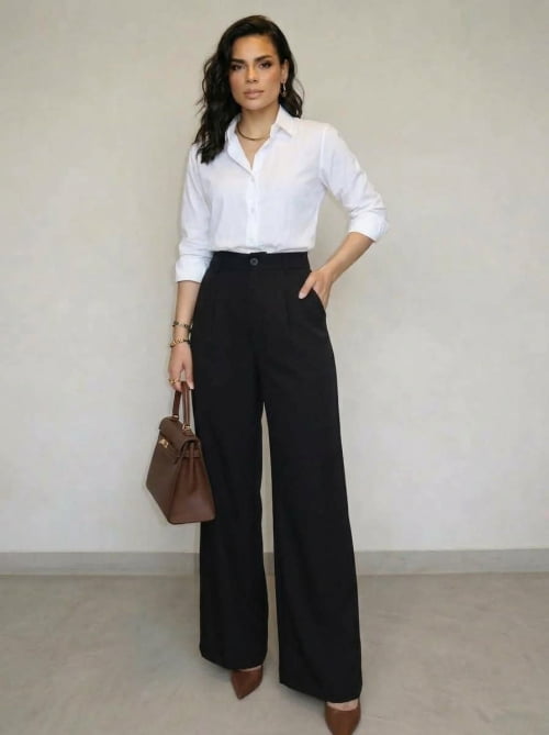 CALÇA ALFAIATARIA FEMININA PRETA CALÇA ALFAIATARIA FEMININA PRETA