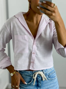 CAMISA CROPPED FEMININA FLAME ROSA