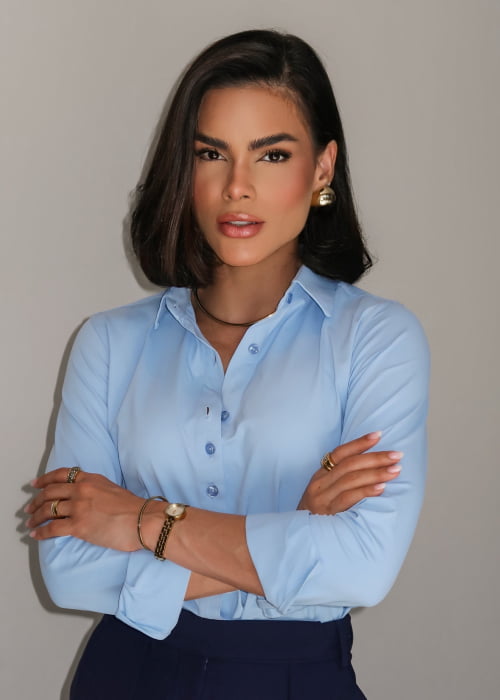 CAMISA FEMININA SOCIAL MANGA LONGA ULTRA TECH AZUL CLARO CAMISA FEMININA SOCIAL MANGA LONGA ULTRA TECH AZUL CLARO